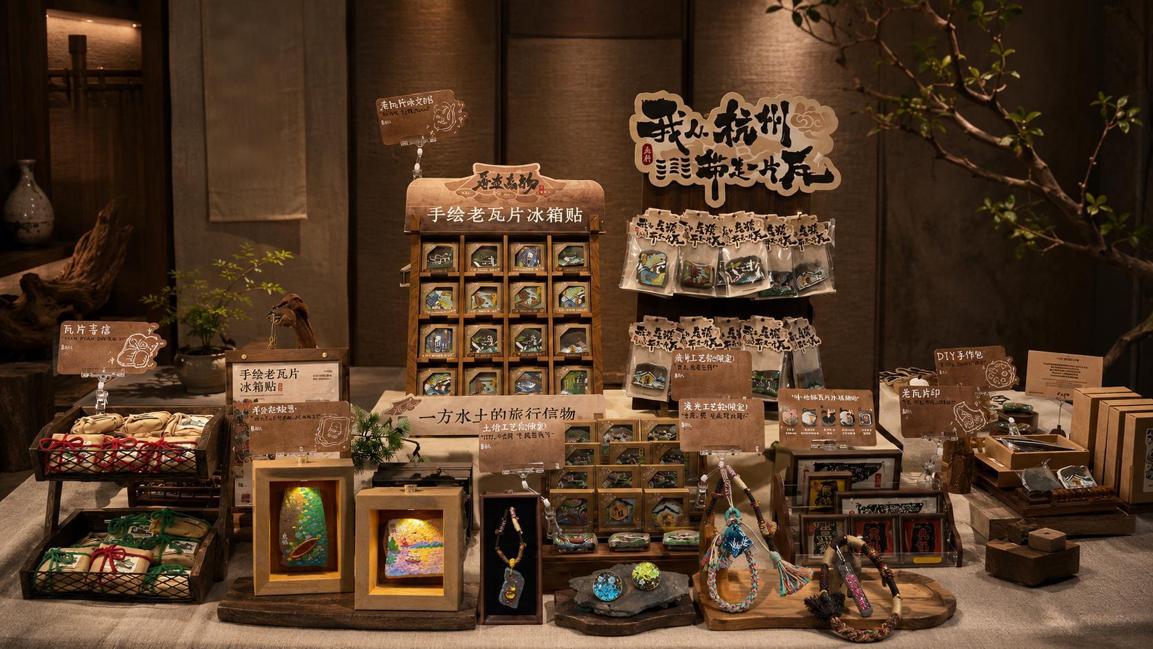 寻迹万物多种瓦片产品与手工作业场景